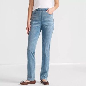 THREE PAIRS Lands' End Women's Straight Leg Stretch Jeans Large Tall